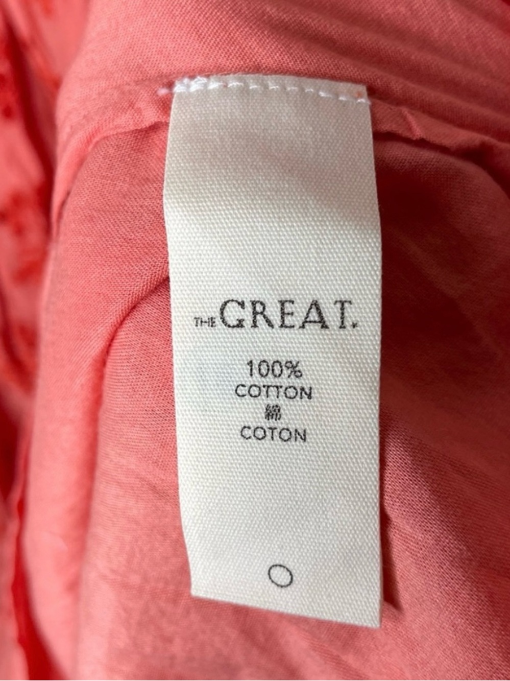 The GREAT. Camelia Dress orange/red Size 3/Large Eyelet 100% Cotton - Picture 11 of 13